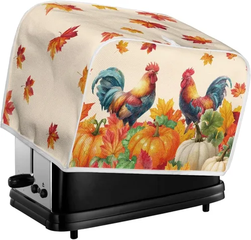 Vista 32 de Doojoayie Cubierta para tostadora de gato negro, cubierta para electrodomésticos, 2 rebanadas, a prueba de polvo, protección para la mayoría