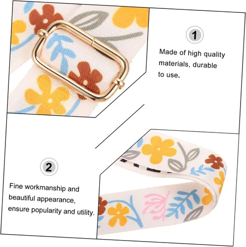 Vista 4 de EXCEART 7 Pcs Backpack Straps Purse Handle Strap Vintage Purse Strap Adjustable Bag Strap Padded Tote Bag Strap with Buckles Crossbody Bag Strap