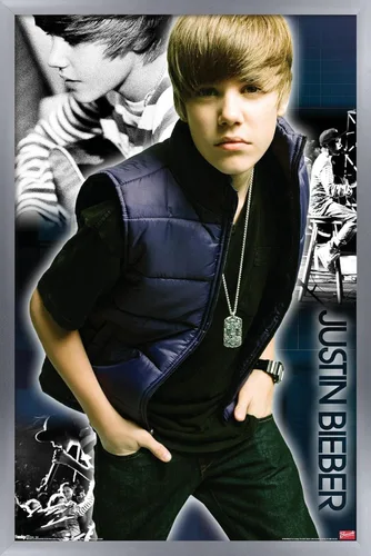 Vista 10 de Trends International Justin Bieber - Póster de pared genial, 14.725 x 22.375 pulgadas, versión enmarcada de madera de granero