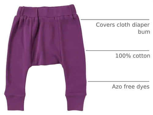 Vista 3 de PARADE Pantalones Harem Orgánicos - Esenciales Amatista