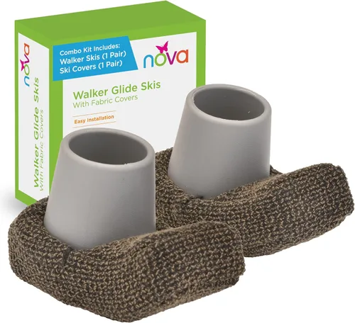 Vista 9 de NOVA Medical Products Esquís para Andador Walker Glide, Ajuste Universal, Un Par, Gris, 2 Unidades (Paquete de 1)