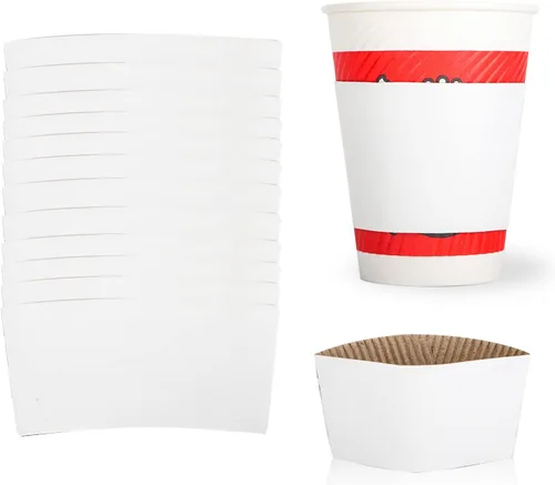 Vista 11 de zsccxq Fundas desechables para taza de café, papel kraft corrugado, fundas protectoras aisladas para tazas de café, expreso para bebidas calientes