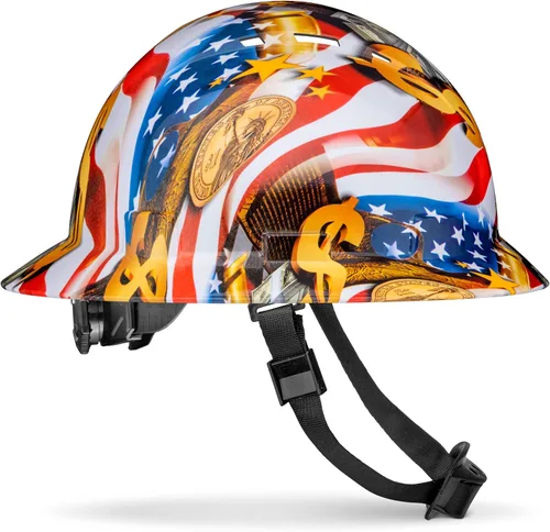 Vista 15 de ACERPAL - Casco de construcción OSHA de ala completa con diseño camuflaje ventilado de acabado mate, suspensión de 6 puntos