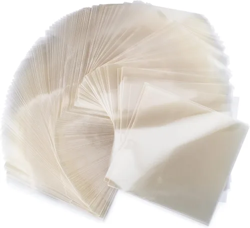 Vista 3 de Envolturas transparentes de caramelo, caramelo y chocolate, celofán natural, 1000 hojas cuadradas, 5 x 5 pulgadas