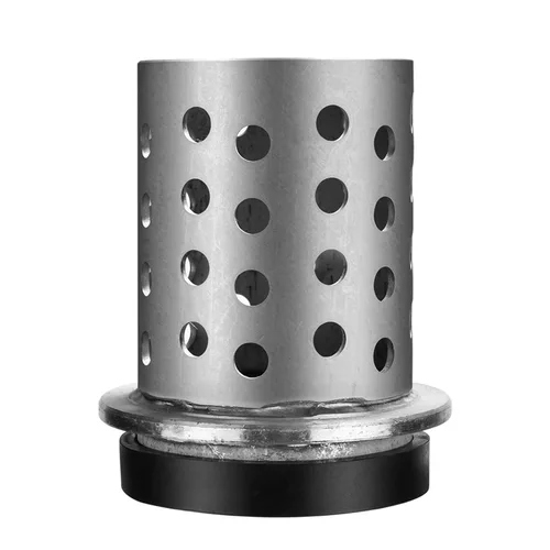 Vista 24 de DZQ Frasco de fundición perforada Fundición al vacío Pared de acero inoxidable con brida (1.2 "x 2")