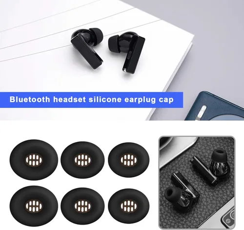 Vista 2 de 3 pares de almohadillas de silicona compatibles con Huawei FreeBuds Pro Earphones Soft Eartips Earpads Ear Cap Ear Plug L/M/S 1 par de cada