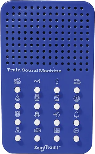 Vista 9 de Silbato de tren con 16 sonidos, silbatos de tren, bocinas, ruidos de conductor y motor, tablero de sonido electrónico portátil con tema de tren
