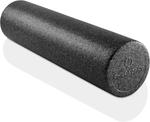 Vista 8 de Philosophy Gym Rodillo de espuma de alta densidad de 24 pulgadas para ejercicio, masaje, recuperación muscular, redondo, morado
