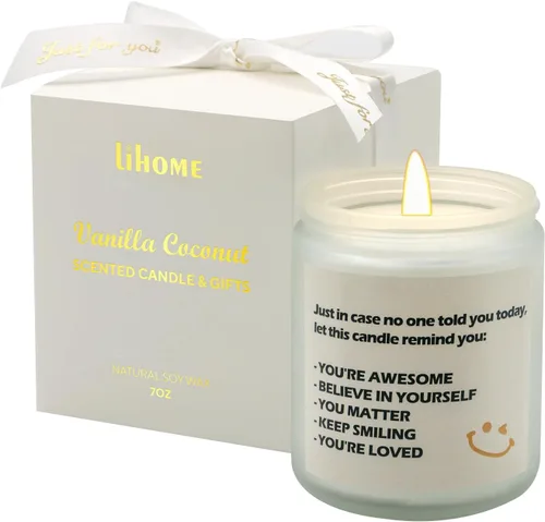 Vista 22 de Lihome Velas de otoño – Decoración de otoño para el hogar, regalos para mujeres, mamá, amiga, cera de soja natural, velas perfumadas de sidra