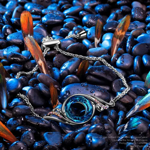 Vista 3 de Kate Lynn Rise From the Ashes Phoenix Bracelet Made with Crystals from Austria, Adjustable Slider Bracelet for Women, Packaged with Jewelry Box