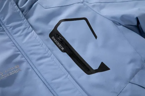 Vista 4 de MOERDENG - Chaqueta de esquí para mujer resistente al agua abrigo de invierno para nieve cortavientos de montaña con capucha