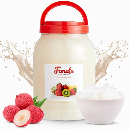 Vista 9 de Fanale Coco Jelly Topping nata de coco para té de burbujas 14.11 oz Jalea de azúcar morena para té Boba, batidos, granizados, postres 14.11 oz