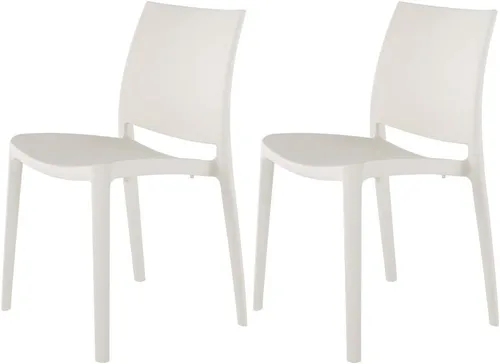 Vista 7 de Lagoon Sensilla 7052 - Silla de plástico para comedor, fibra de vidrio y protector UV, apilable, marca 4 piezas (ámbar)