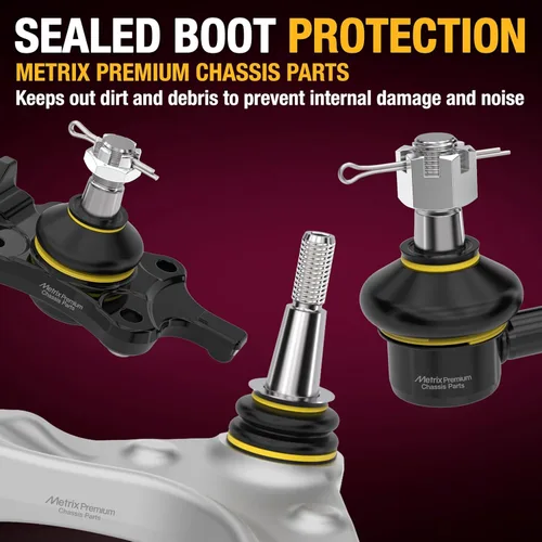 Vista 3 de Metrix Premium Chassis Parts - Kit de suspensión delantera de 13 piezas compatible con Cadillac Escalade 02-06, Chevrolet Avalanche 1500, rótulas
