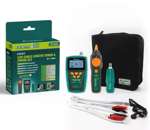 Vista 4 de Proskit MT-7071N Probador de red profesional multifuncional POE probador de línea telefónica anti-interferencias Detector de señal de red