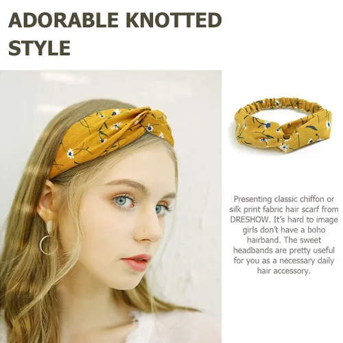 Vista 3 de DRESHOW Paquete de 16 diademas tipo turbante para mujer, bandas elásticas para el cabello trenzadas en la espalda, accesorios para el cabello