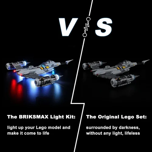 Vista 9 de BRIKSMAX - Kit de iluminación LED para LEGO-75325 The Mandalorian's N-1 Starfighter - Compatible con el modelo de bloques de construcción de Lego