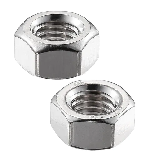 Vista 8 de Wensilon Tuercas hexagonales de acero inoxidable 304 1/4-20 (50 piezas)