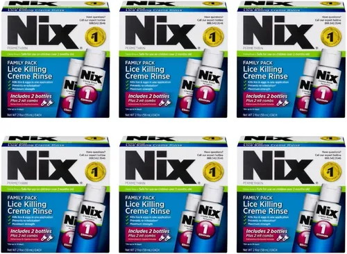 Vista 6 de Nix Lice Killing Crème Rinse Family Pack, 4 onzas líquidas Nix Crème Rinse y 2 Peines de liendres (paquete de 1)