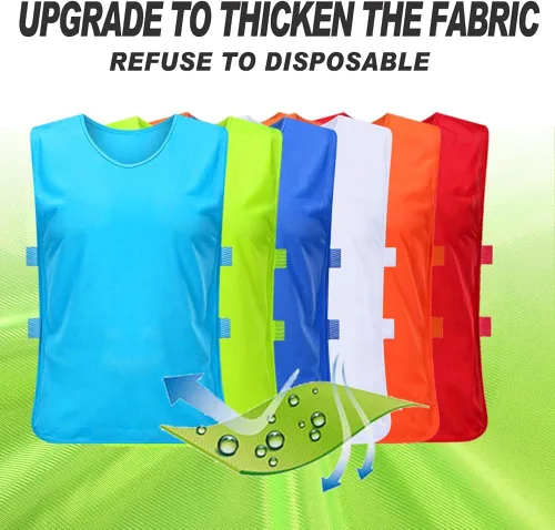 Vista 6 de Antoyo Pinnies - Camiseta de fútbol para adultos malla ajustable