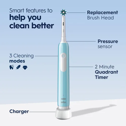 Vista 4 de Oral-B Pro 1000 CrossAction - Cepillo de dientes eléctrico, Verde