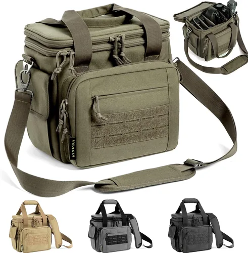 Vista 7 de VEAGIA Bolsa para el rango, estuche para pistola, bolsas de rango de estuche suave para pistolas y municiones con doble capa a prueba de explosiones