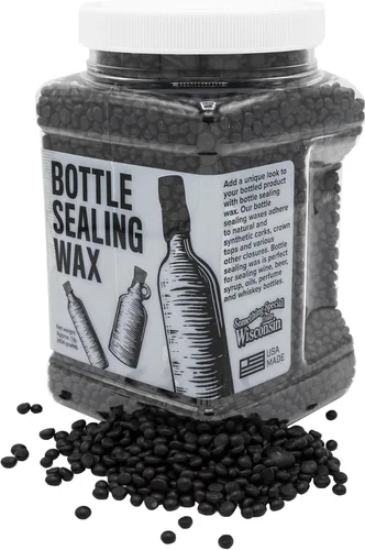Vista 2 de Blended Waxes, Inc. - Cera selladora de botellas de 1 libra Pastilles, resistente y versátil para sellado de botellas de vino, cerveza y licor