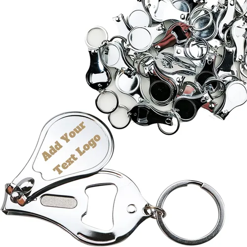 100 piezas personalizado cortaúñas abrebotellas llavero grabado cualquier texto/logotipo recuerdos de boda, cervecería, bar, aniversarios, fiesta,