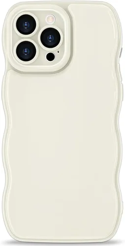 Vista 25 de Anuck Funda para iPhone 11 Case Wave, diseño de marco ondulado para mujeres y niñas, linda funda de teléfono estética ondulada de color sólido, TPU