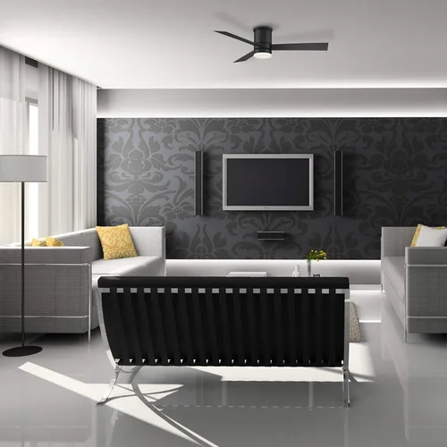 Vista 10 de Axis Smart - Ventilador de techo empotrado de 3 aspas para interiores y exteriores, 52 pulgadas, bronce con kit de luz LED de 3000 K y control