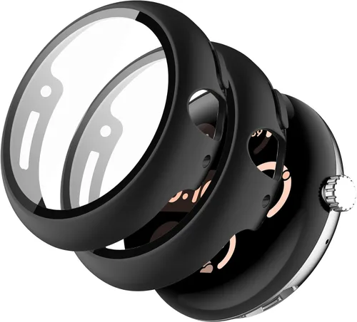 Vista 10 de Miimall Funda compatible con Google Pixel Watch con protector de pantalla integrado, carcasa de TPU suave antihuellas, cobertura completa