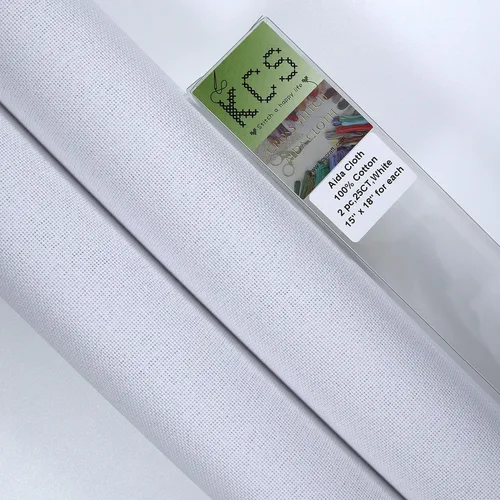Vista 148 de KCS 2 piezas de tela de costura de algodón Aida de punto de cruz de 15 x 18 pulgadas (blanco antiguo, 14 unidades)
