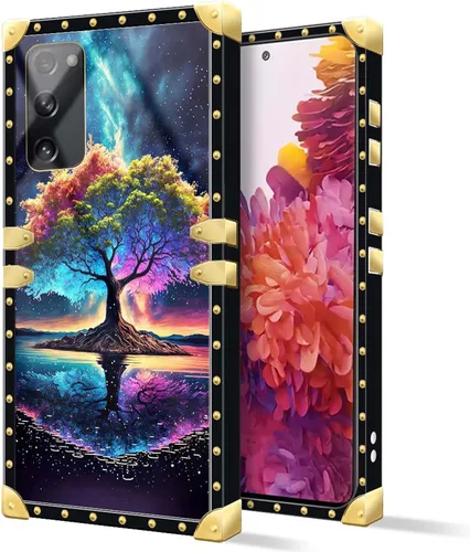 Vista 2 de DAIZAG Funda compatible con Samsung Galaxy S20 Fe, funda dorada de TPU suave a prueba de golpes, funda protectora para regalo, energía del árbol