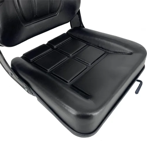Vista 7 de Asiento de suspensión universal para tractor, asiento de carretilla elevadora ajustable de 6/5.906 in con pista deslizante, reposabrazos