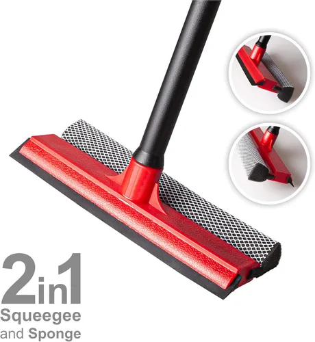 Vista 3 de DSV Standard Window Squeegee for Car Windows, 2-in-1 Window Cleaner for Car Windshield, Gas Station, Shower, and Glass Auto Squeegee with 17.5