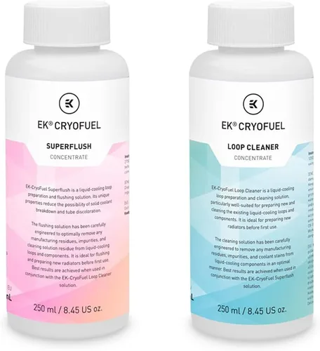 Vista 3 de EK WB EK-CryoFuel - Refrigerante transparente de premezcla (2L) + limpiador de bucle + paquete de concentrado superflush