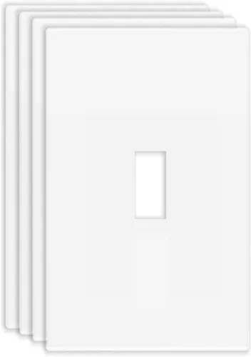 Vista 15 de Placas decorativas de pared de 2 segmentos sin tornillos, cubierta de placa frontal termoplástica irrompible para interruptor de toma de receptáculo