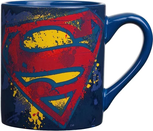 Vista 8 de Silver Buffalo DC Comics Taza de cerámica con logotipo de Batman, 20 onzas