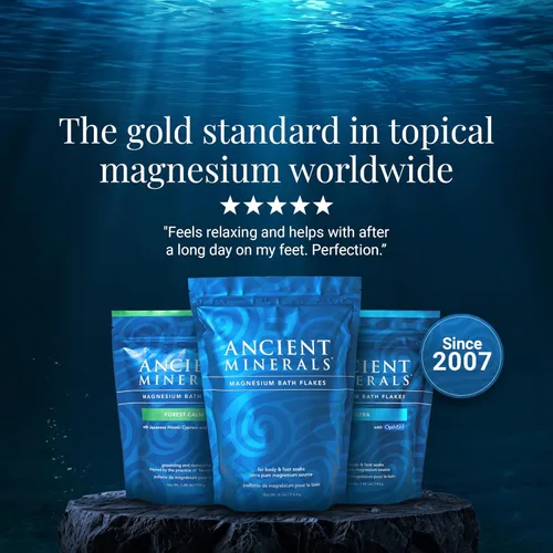Vista 6 de Ancient Minerals copos de baño de magnesio, bolsa de un solo uso.
