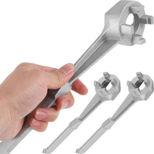 Llave Bung Wrench de tambor de 55 galones, paquete de 2 llaves de barril de aluminio para abrir tambor de 10, 15, 20, 30, 55 galones, herramienta