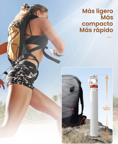 Vista 4 de EUCOS Trípode de 62 pulgadas para iPhone, resistente trípode para selfie stick con control remoto y soporte ligero para teléfono, trípode portátil