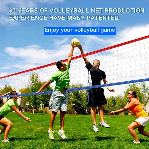 Vista 6 de Red profesional de voleibol para exteriores, resistente, con cable de acero para aeronaves, red de voleibol para patio trasero, redes de voleibol