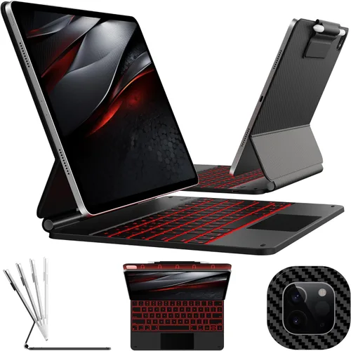 Vista 10 de typecase Funda de Teclado Edge para iPad Air de 13 pulgadas (M3/M2, 2025/2024) y iPad Pro de 12.9 pulgadas (6ª/5ª/4ª/3ª generación), Teclado Magic