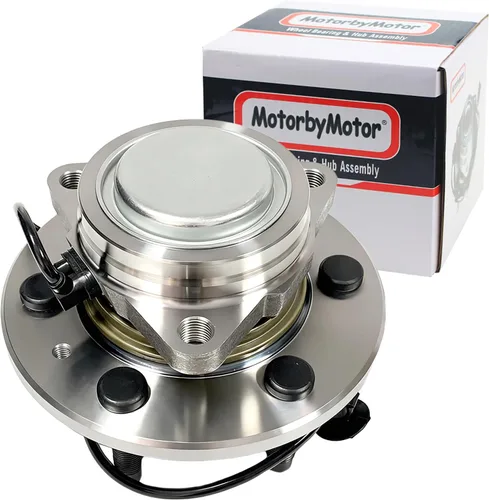 Vista 9 de MotorbyMotor 513188 Cojinete de rueda delantera y conjunto de cubo de 6 lengüetas con ABS para Chevy Trailblazer SSR, GMC Envoy, Buick Rainier