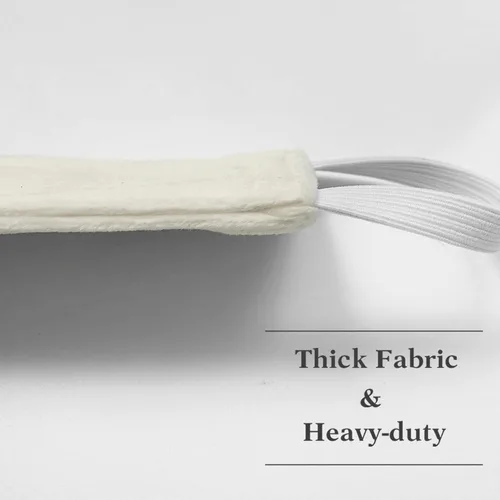 Vista 3 de PONY DANCE Cierrapuertas silencioso para bebé, cubierta de pestillo para puerta de guardería, hecha de tela sólida, correas elásticas fuertes