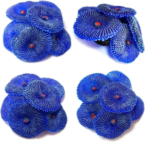 4 piezas de coral artificial, adornos de coral sintético, decoraciones de acuario para acuario de pecera, decoración de escondite de cueva de peces