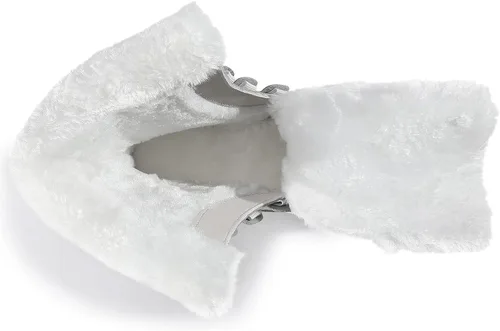 Vista 9 de COOJOY Botas de nieve de invierno impermeables para mujer, zapatos cálidos, peludos, a media pantorrilla, ligeras, para caminar y senderismo, botines
