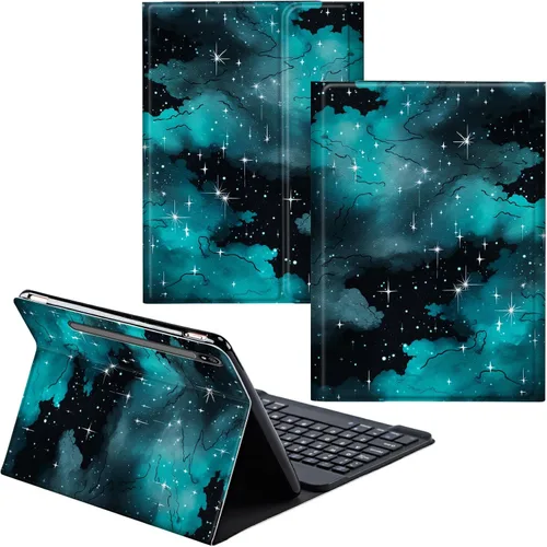 Vista 14 de Funda para Samsung Galaxy Tab S6 Lite 2022/2020 Teclado Inalámbrico Desmontable y Cubierta De Soporte De Cuero PU Funda Protectora Para Samsung