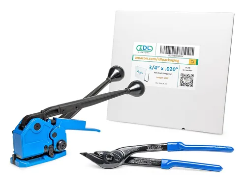 Vista 15 de IDL Packaging PRO - Kit de flejado de acero de 3/4 pulgadas x 600 pies, resistencia a la rotura de 1700 libras, con innovadora herramienta