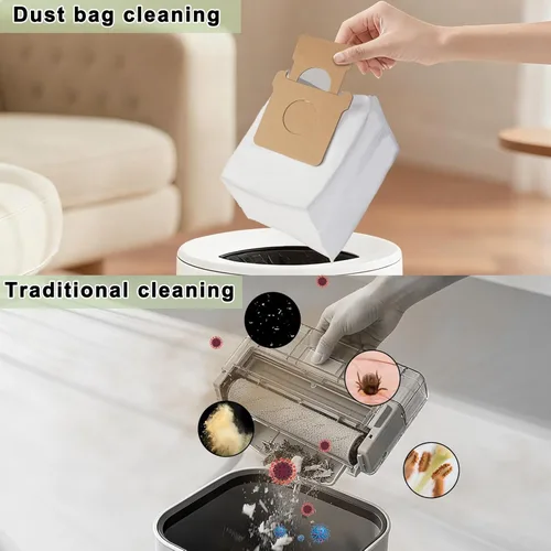Vista 6 de Paquete de 16 bolsas de vacío para Roomba 105 Vac, compatibles con 105 Combo/Plus 405 Combo/Plus 505 Combo/Max 705 Vac/205 Vac/Plus 504 Vac, bolsas
